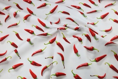 Canvas, &quot;Chilis&quot;, weiß, rot, grün