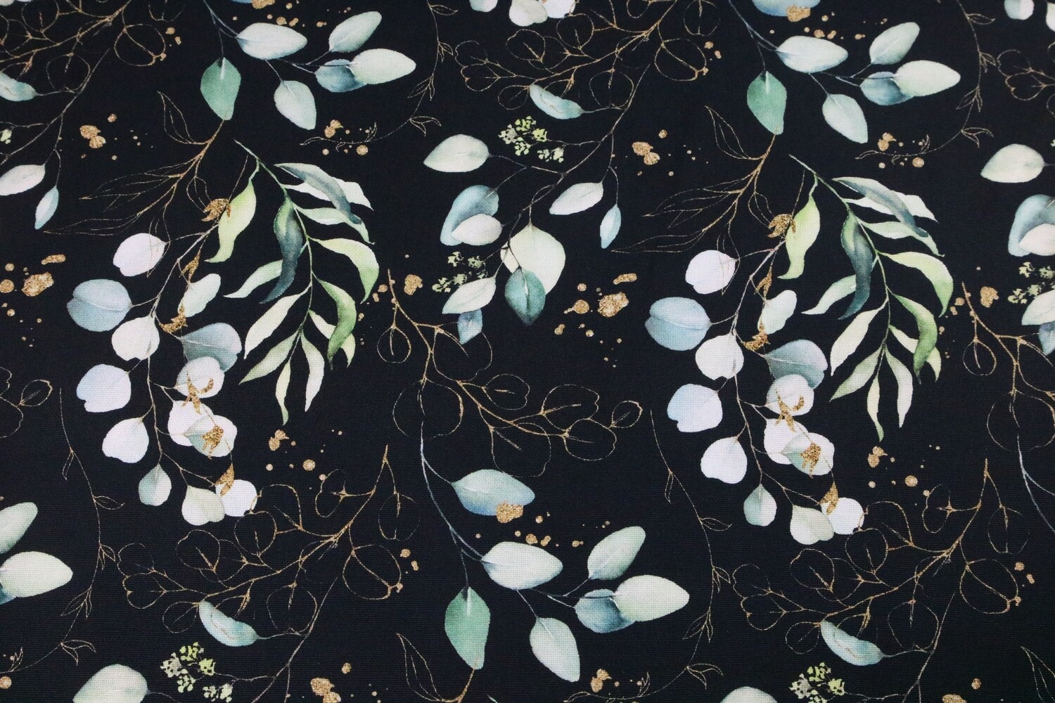 Canvas, &quot;Eukalyptus&quot;, schwarz, mint, gold