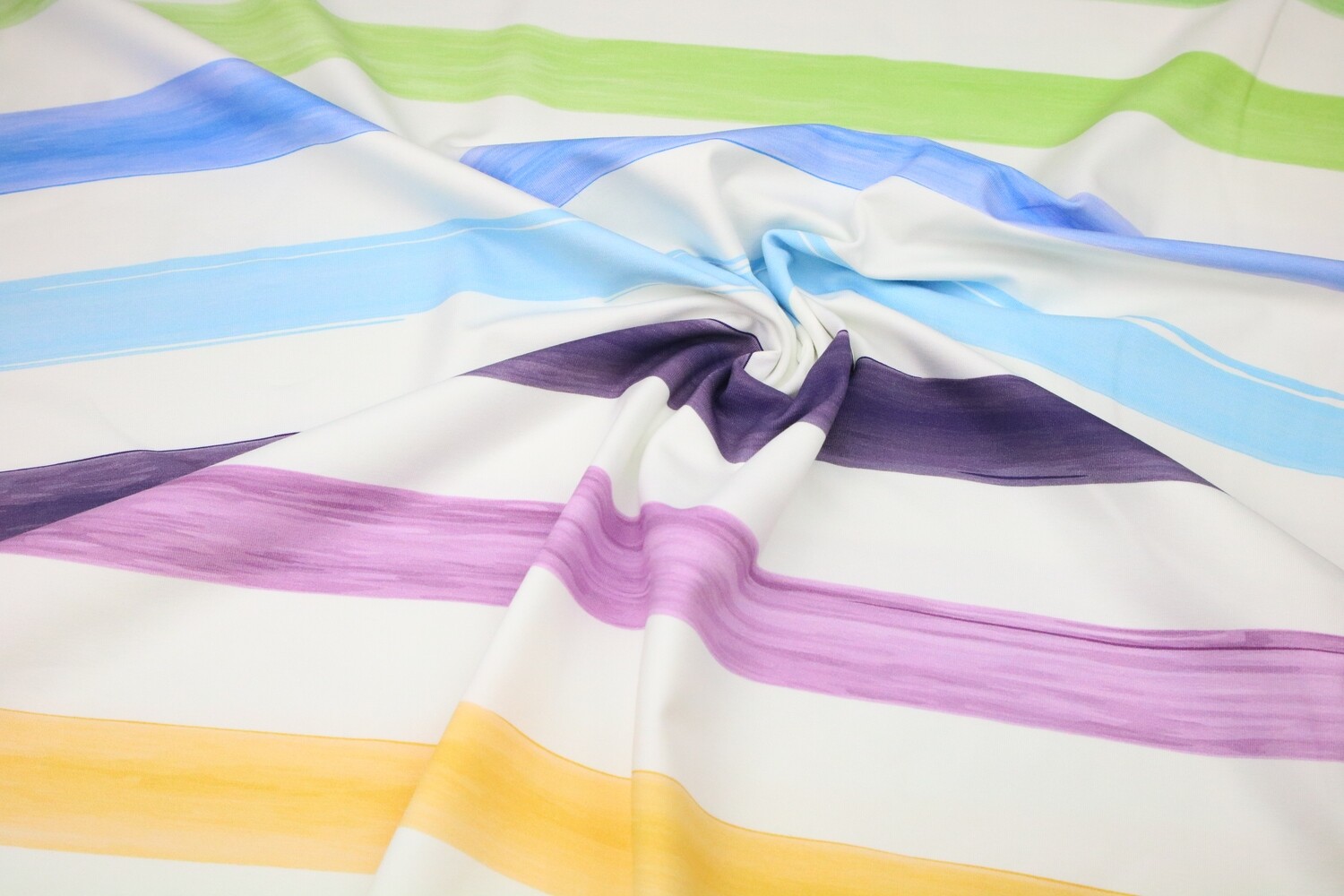 Baumwolljersey &quot;Blockstreifen&quot;, weiß, bunt