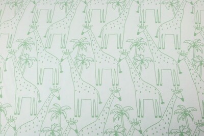 Baumwolljersey &quot;Wild Giraffe&quot;, weiß, mint