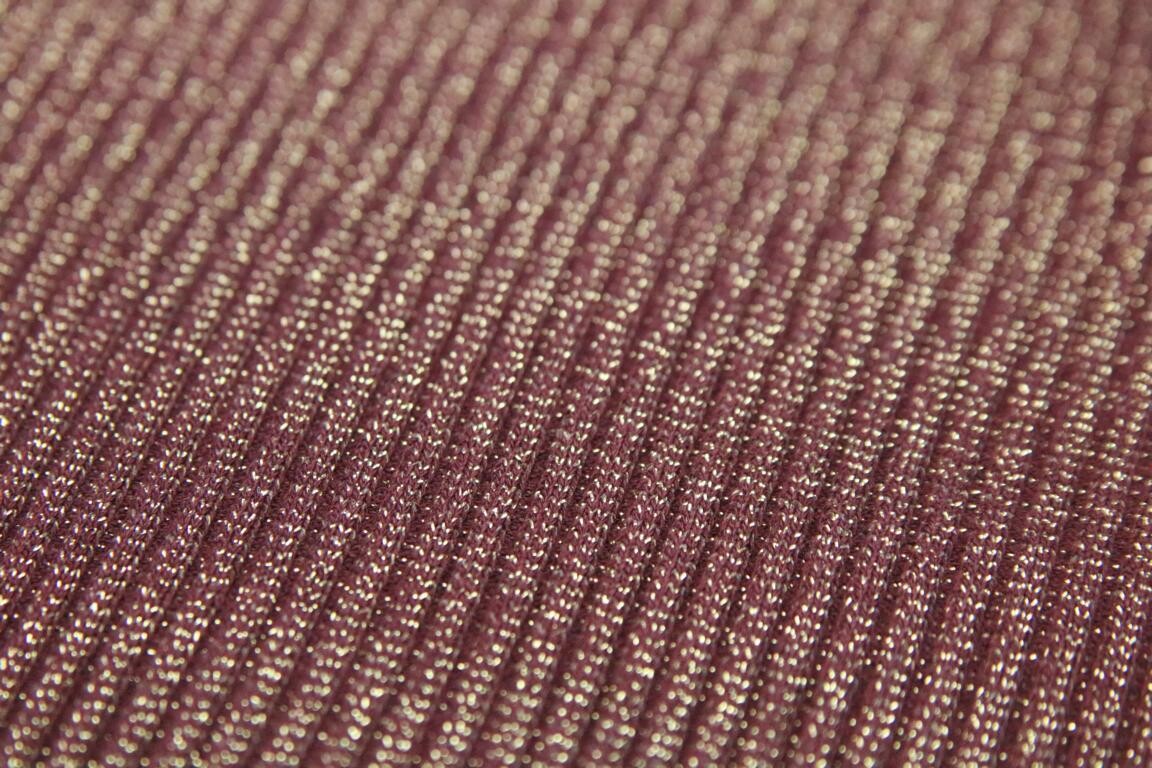 Strickbündchen, grob gerippt, Sparkle, Hamburger Liebe, bordeaux-gold