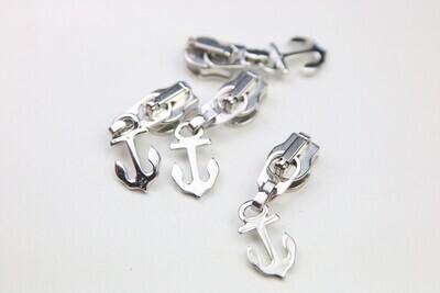 Reißverschlusszipper &quot;Ahoi&quot;, silber