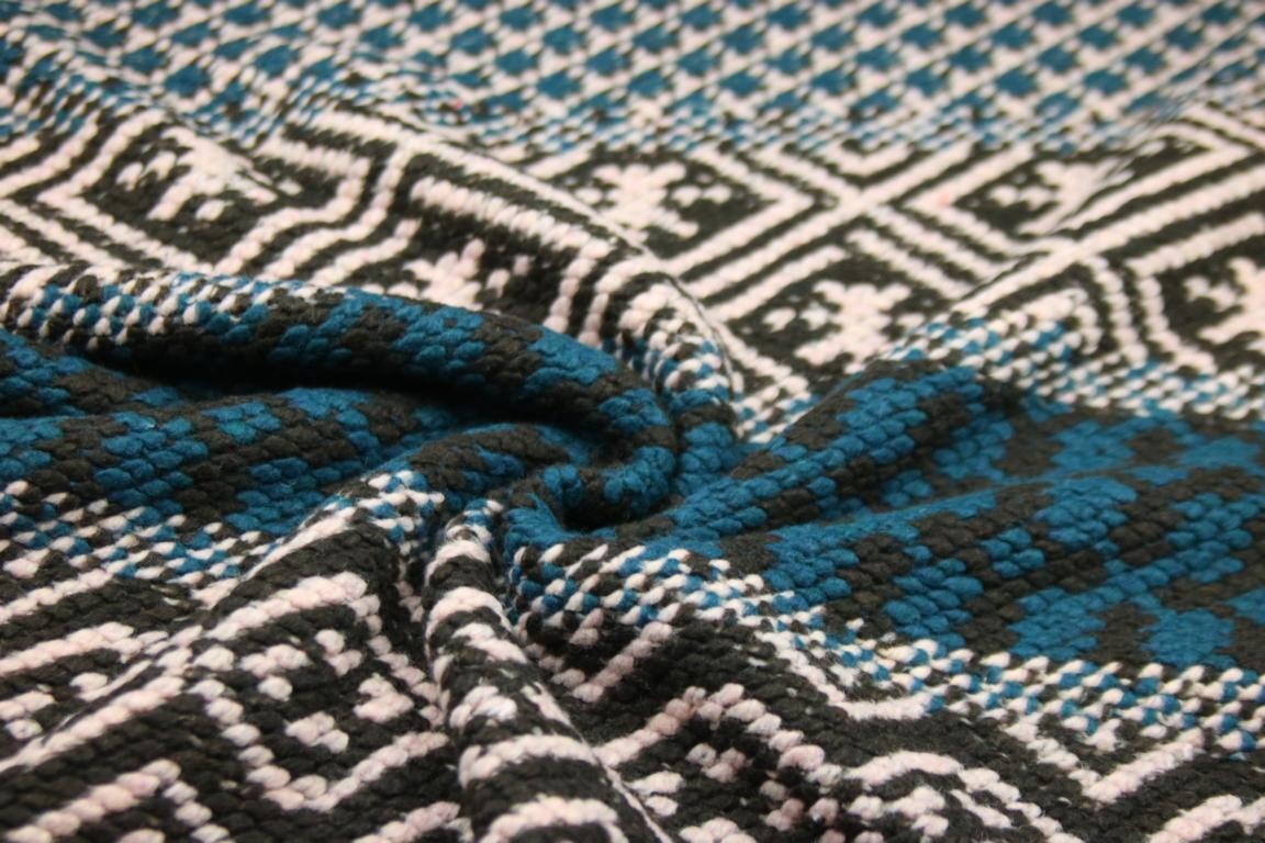 Strick-Jacquard &quot;Manchester&quot;, rosa, petrol, dunkelbraun