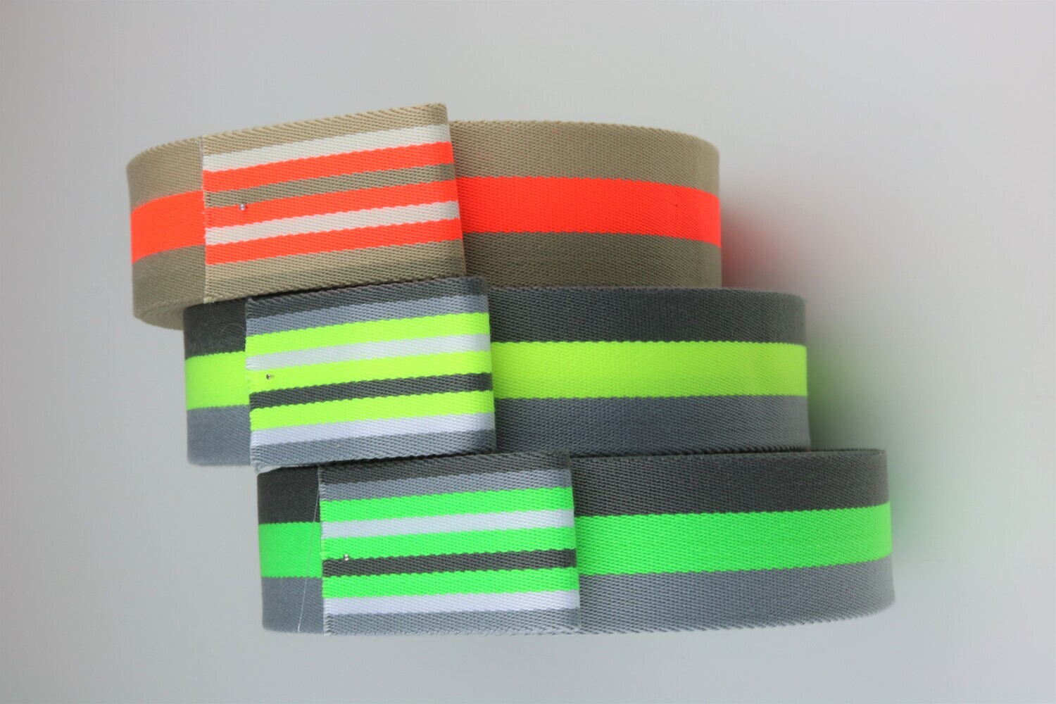 Gurtband &quot;Neon Stripes&quot;, 40mm, zweiseitig, 3 Farben