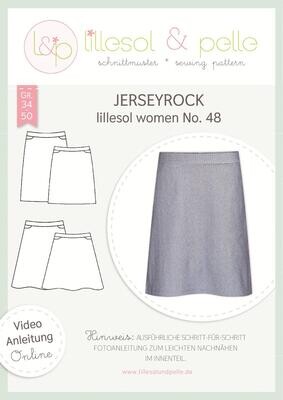 Papierschnittmuster, Jerseyrock No. 48, Gr. 34-50, lillesol &amp; pelle