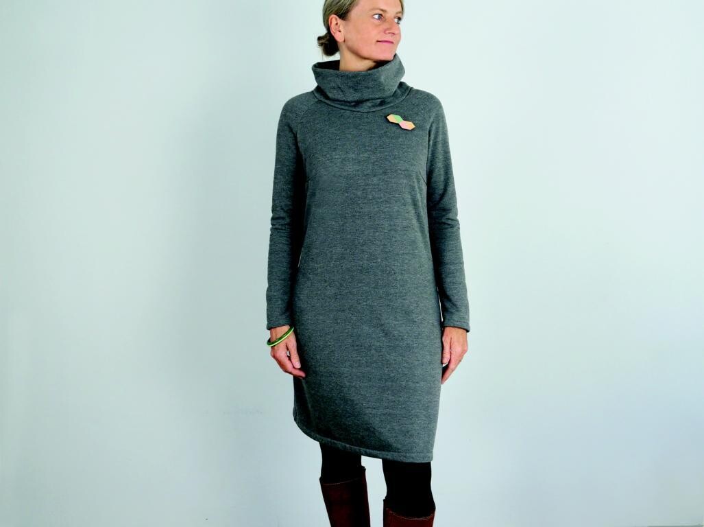 Papierschnittmuster, Frau Polly, Sweatkleid, Gr. XS-XXL, Studio Schnittreif