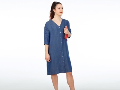 Papierschnittmuster, Frau Edda, Blusenkleid, Gr. XS-XXL, Studio Schnittreif