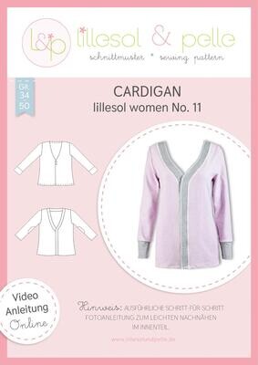 Papierschnittmuster, Cardigan No. 11, Gr. 34-50, lillesol &amp; pelle