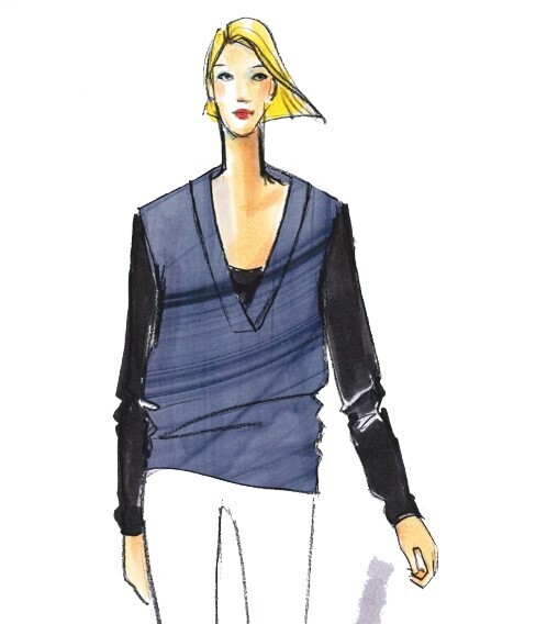 Papierschnittmuster, Shirt Luna, Gr. 34-50, Schnittmuster Berlin