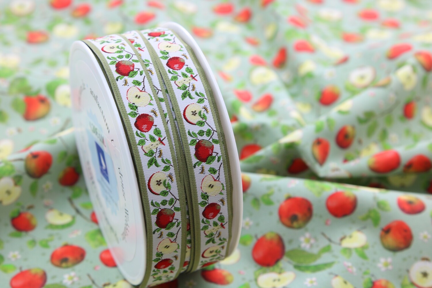 Webband „Apfelernte“, acufactum, 16mm