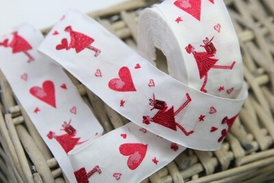 Webband &quot;Be my valentine&quot;, acufactum, 33mm
