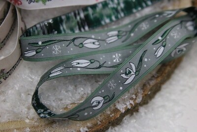 Webband „Schneeglöckchen“, acufactum, 16mm