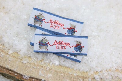 Webetikett, Wintermäuse &quot;Lieblingsstück&quot;, acufactum