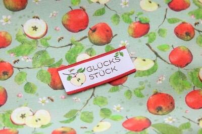 Webetikett &quot;Glücksstück&quot;, acufactum, Apfel