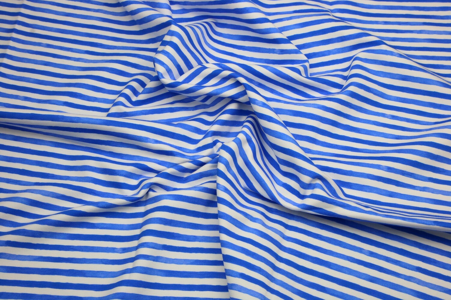 Baumwolljersey &quot;Ocean Stripe&quot;, blau, weiß