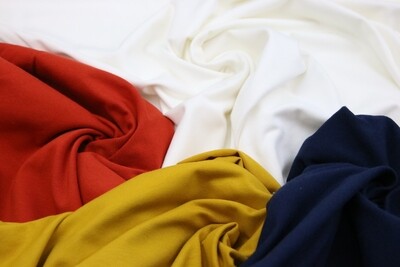 Baumwolljersey, GOTS, uni, 7 Farben