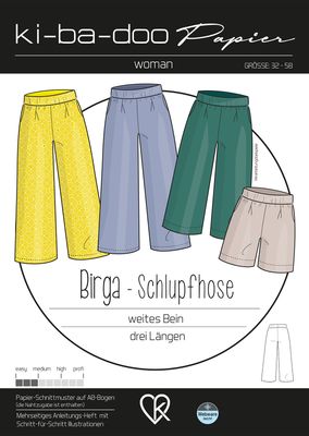 Papierschnittmuster, Schlupfhose Birga, kibadoo, Gr. 32-58