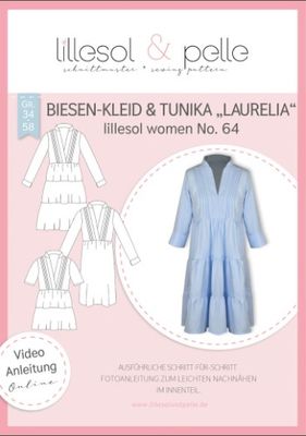 Papierschnittmuster, Biesen-Kleid &amp; Tunika &quot;Laurelia&quot;, No. 64, Gr. 34-58, lillesol &amp; pelle