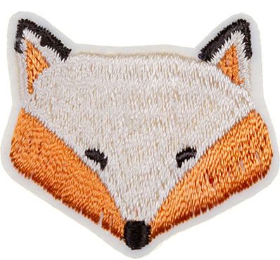 Applikation &quot;Fuchs&quot;, beige, rost