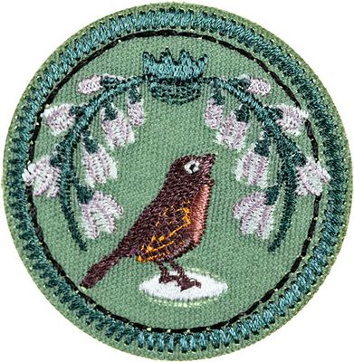 Applikation &quot;Vögelchen&quot;, mint