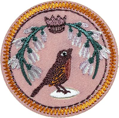 Applikation &quot;Vögelchen&quot;, rosa