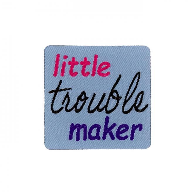 Applikation &quot;Little trouble maker&quot;, blau