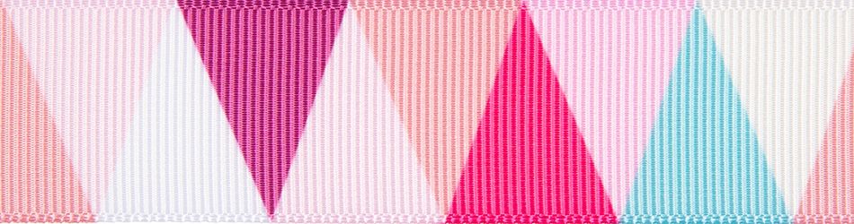 Webband &quot;Triangles&quot;, 25mm, 2 Farben