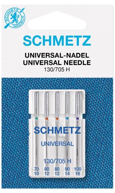Nähmaschinennadeln, Universal, 130/705, 70-90 gemischt, Schmetz