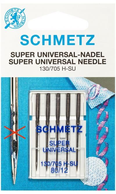 Nähmaschinennadeln, SUPER Universal, 130/705, 80/12, Schmetz
