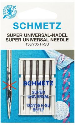 Nähmaschinennadeln, SUPER Universal, 130/705, 80/12, Schmetz