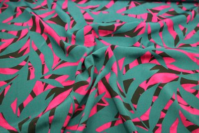 Viskose &quot;Elodie&quot;, schwarz, petrol, pink
