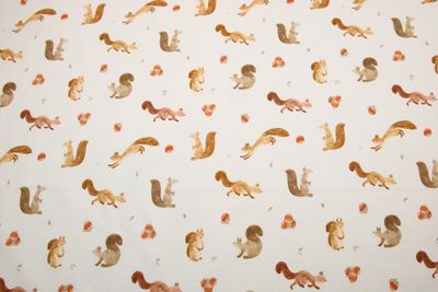 French Terry &quot;Wintersquirrel&quot;, creme, rost, braun
