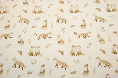 French Terry &quot;Winterfox&quot;, creme, braun