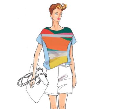 Papierschnittmuster, Shirt Baiba, Gr. 34-50, Schnittmuster Berlin