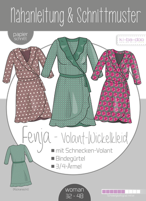 Papierschnittmuster, Kleid Fenja, kibadoo, Gr. 32-48