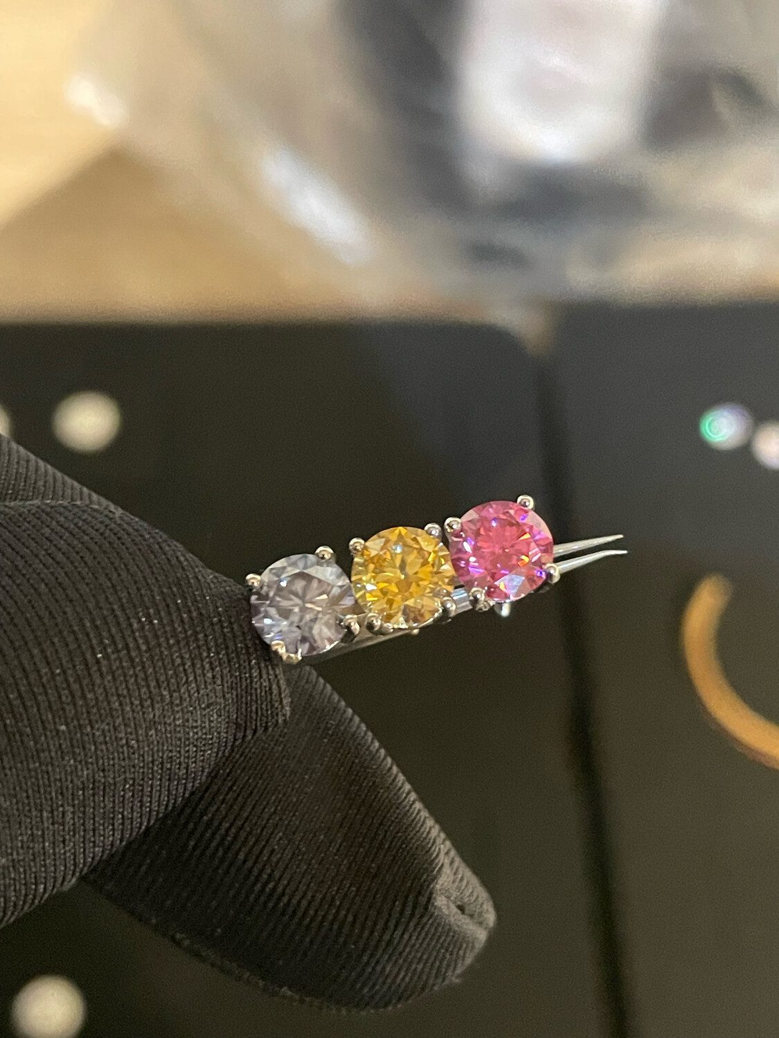 Coloured Stones In Pair