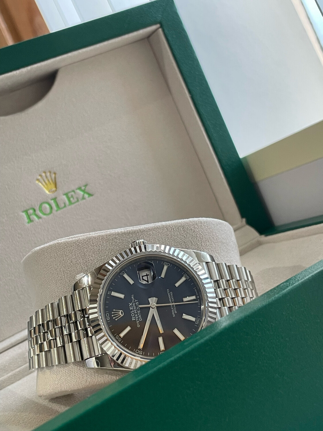 Superclone 41mm DJ with Blue Index Dial 