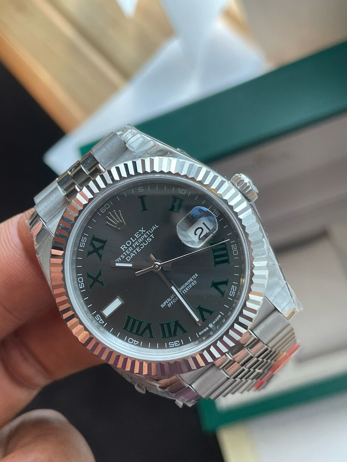 Rolex DATEJUST 41 Superclone With Wimbledon Dial