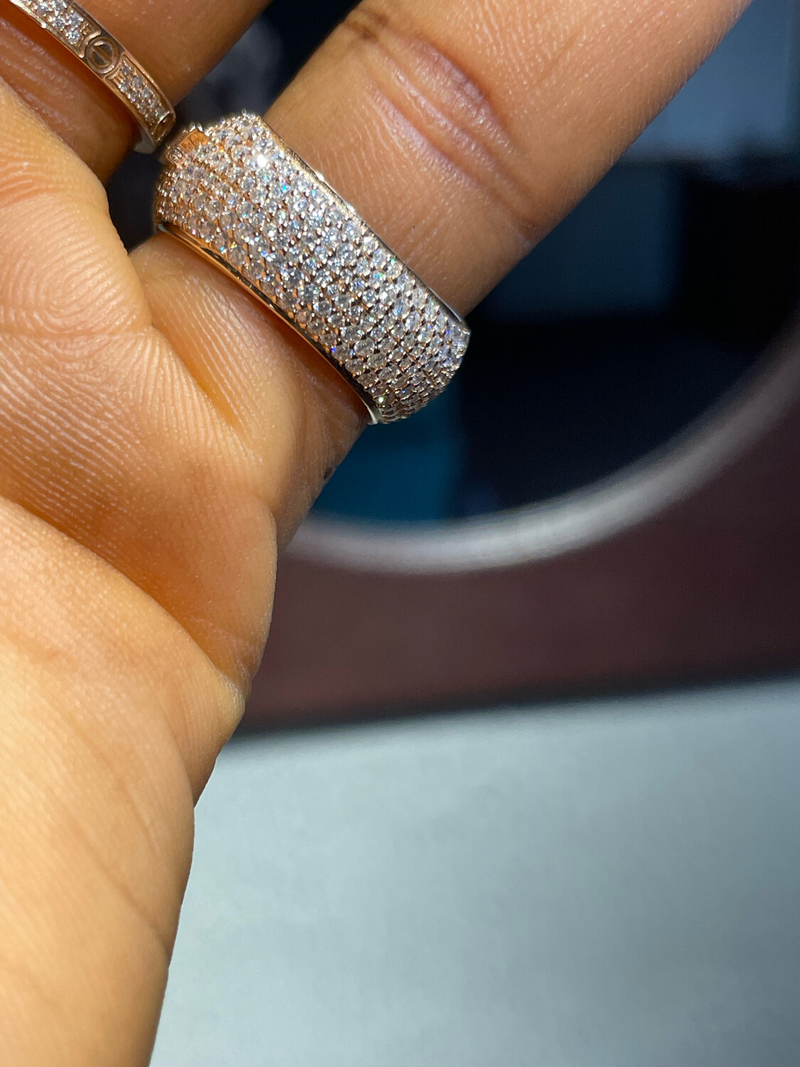 Fully Iced Out Moissanite 💎Cross championship picky ring.