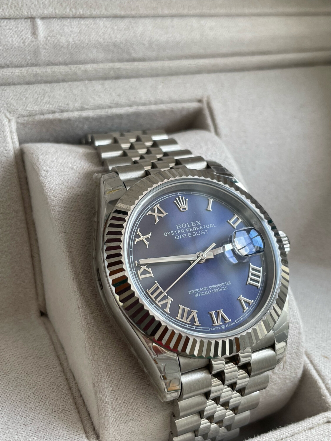 Rolex DJ 41 Blue Roman Dial Steel
