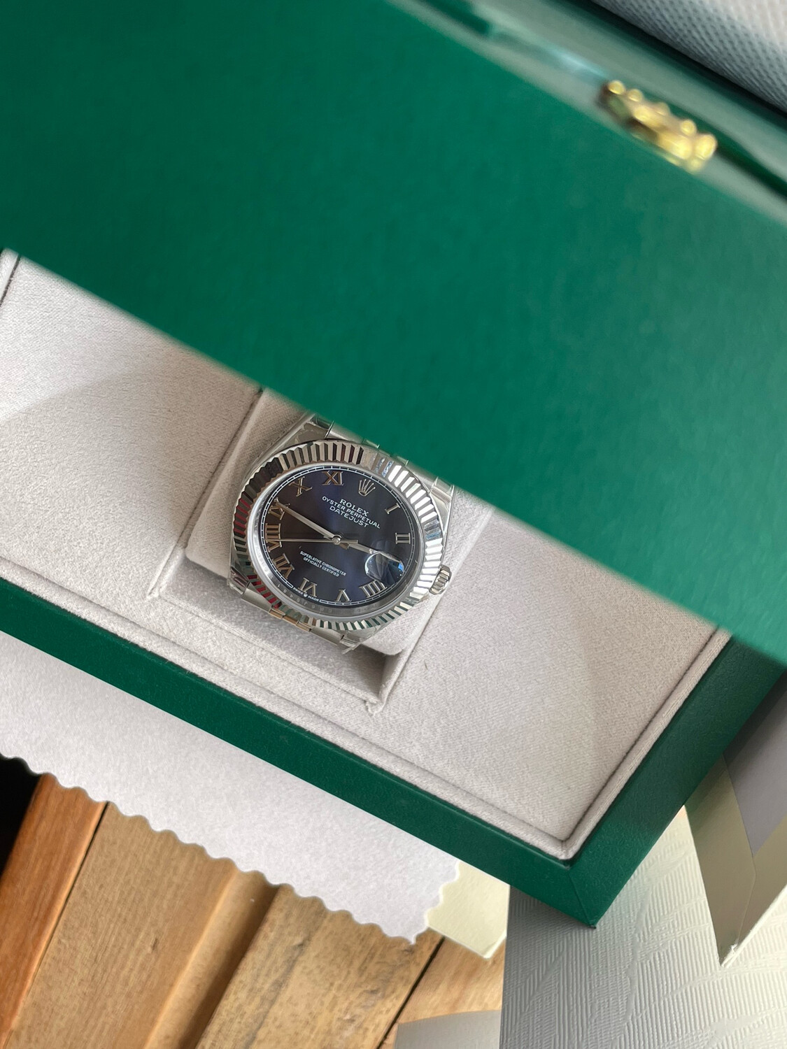 DJ 41 Blue Roman Dial Steel