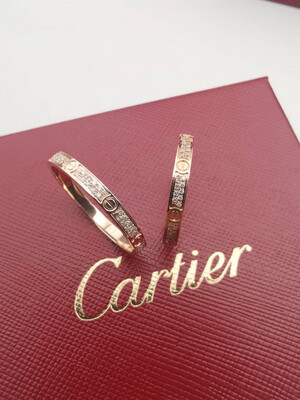 18k Rose Gold and Diamonds Promise Rings
