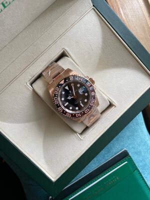 Super-clone Rolex GMT-Master II 126715CHNR “RootBeer” 2022 | Rose Gold Plated