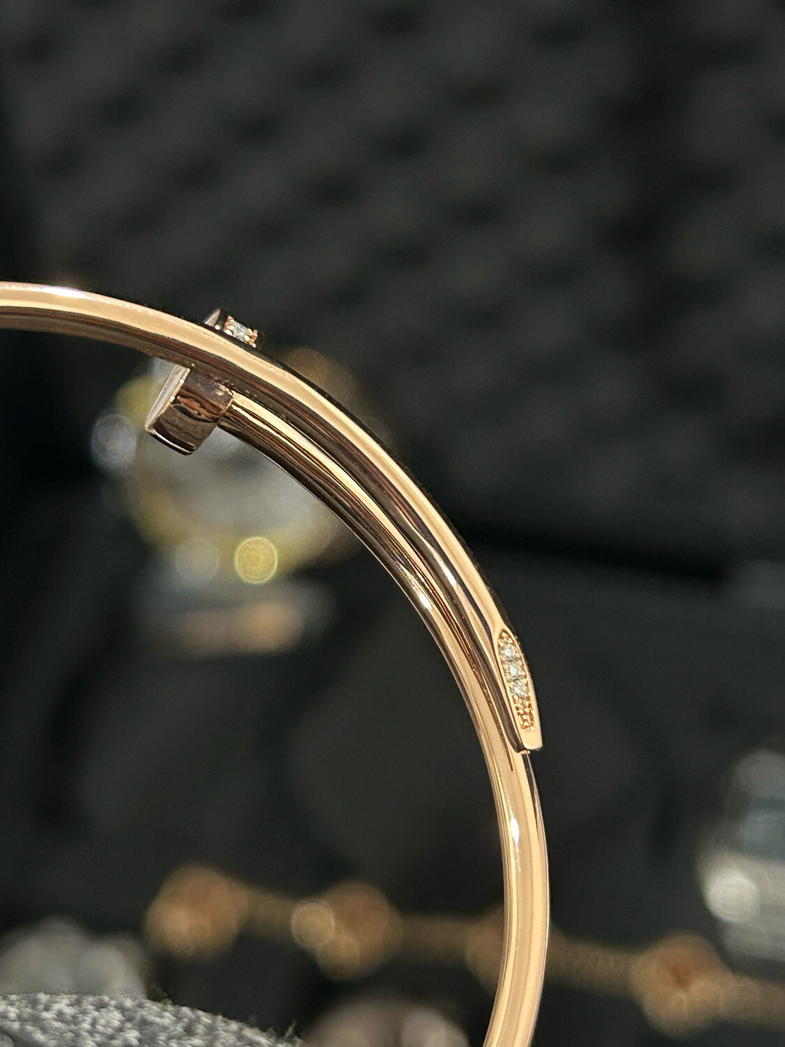 Cartier Nail Bangle With moissanite