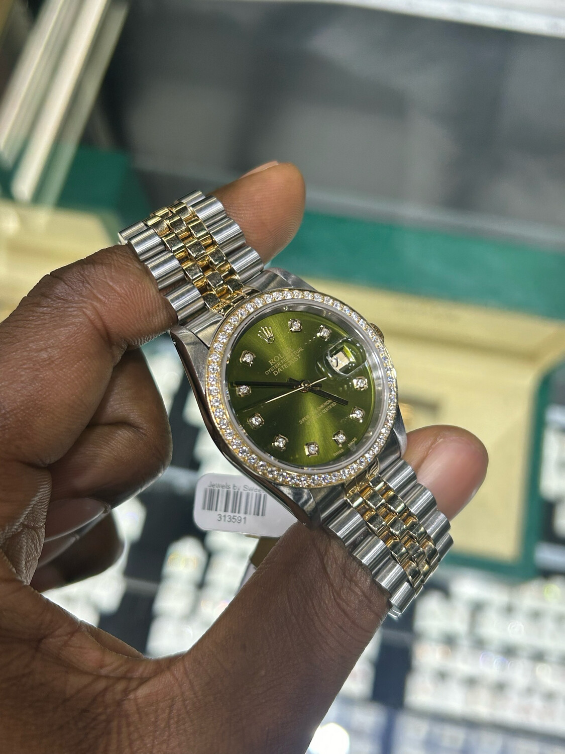 Rolex Datejust Yellow Gold 36mm Green Dial