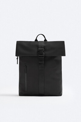 Zara Rubberized Flap backpack 