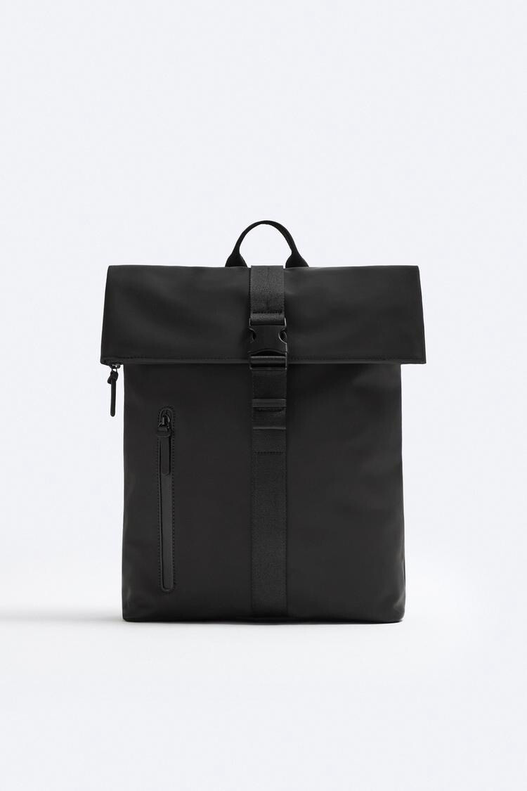 Zara Rubberized Flap backpack 