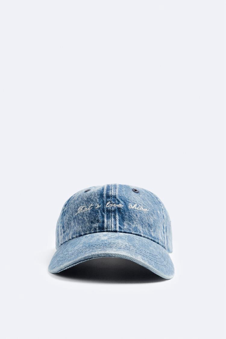 Zara Denim Washed Hat