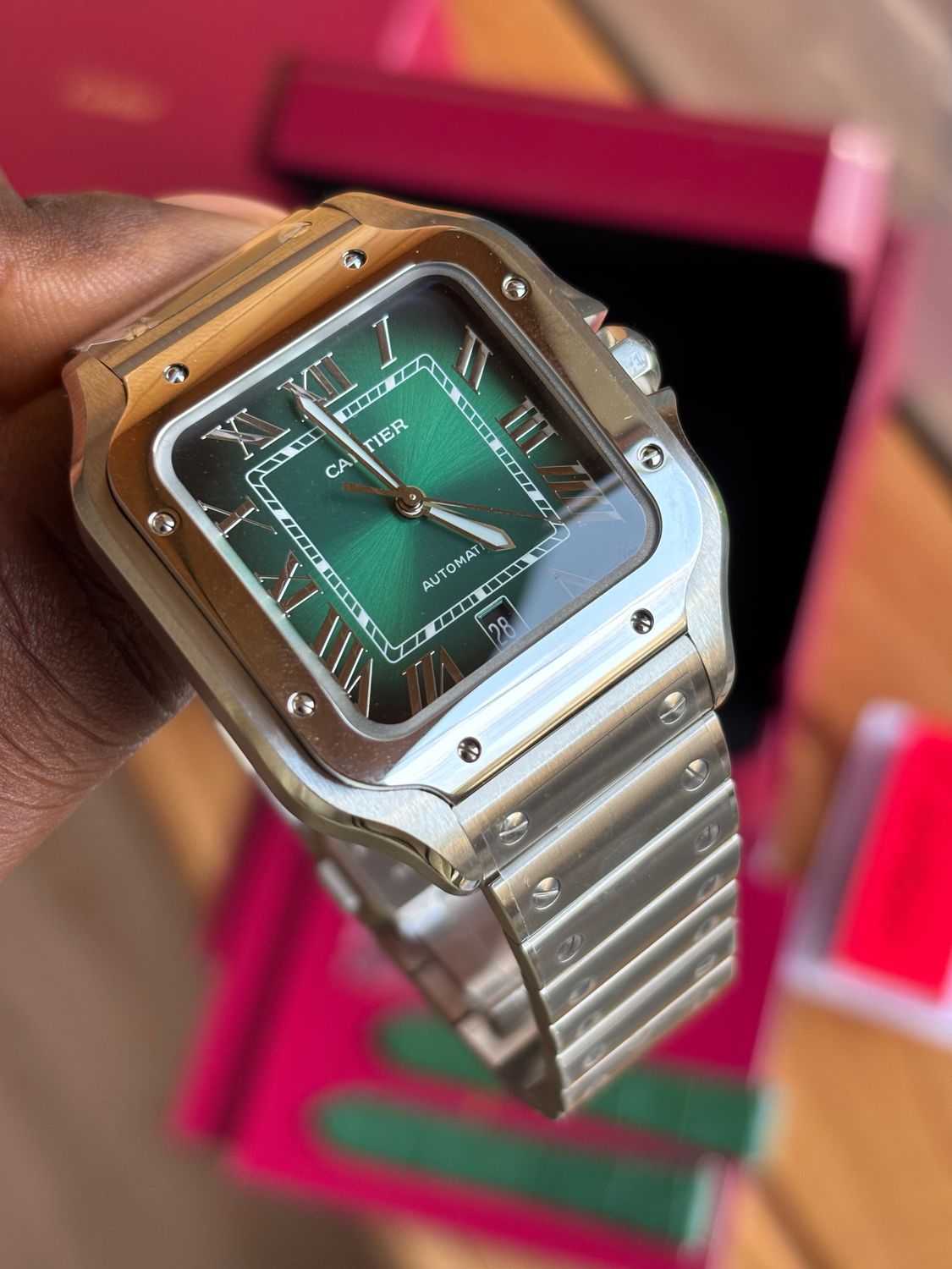 Super Clone Santos De Cartier Green dial
