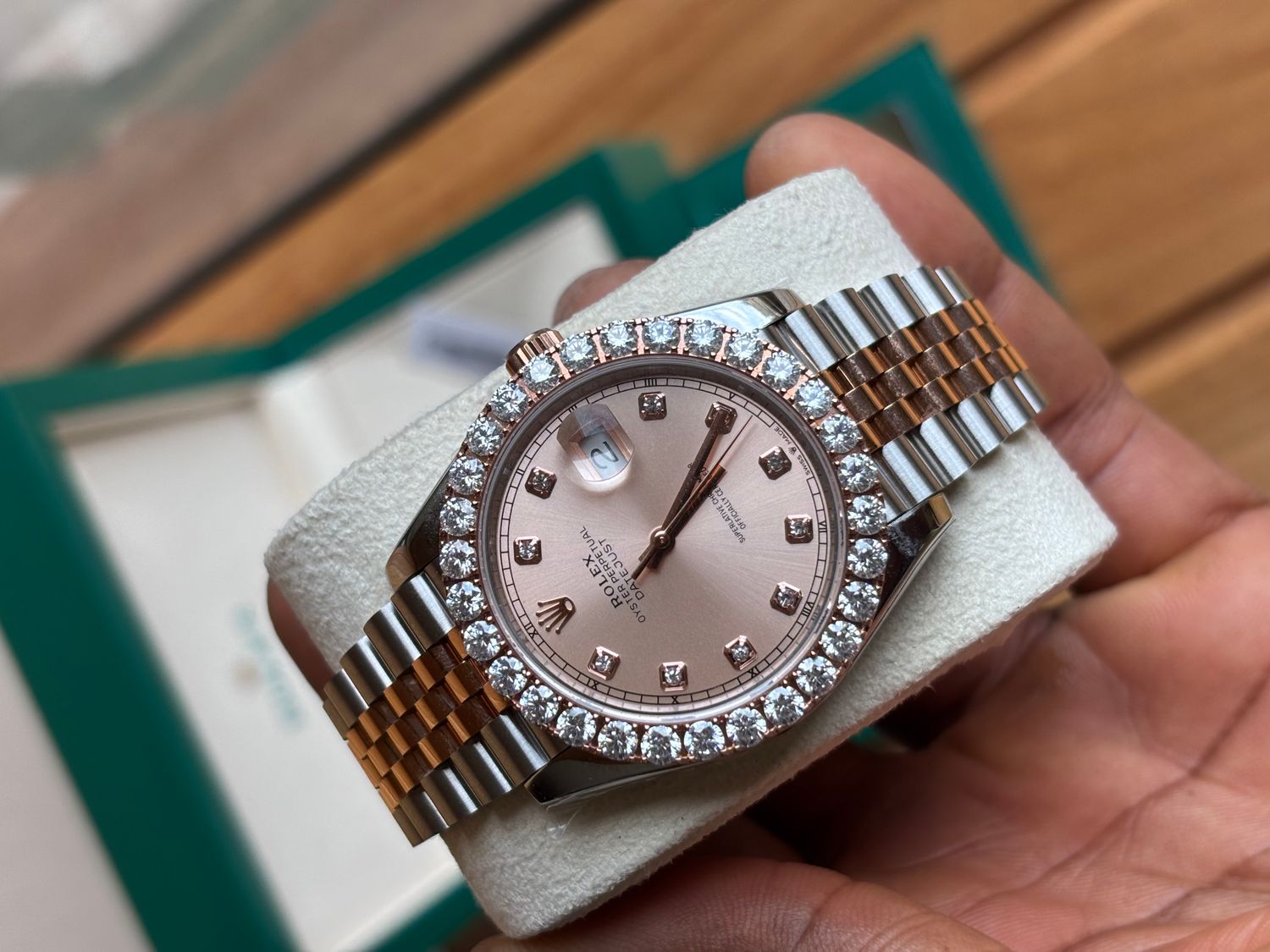 Super Clone Rolex Datejust 41 41mm 126331 Rose Two Tone on Jubilee Sundust Dial 2022